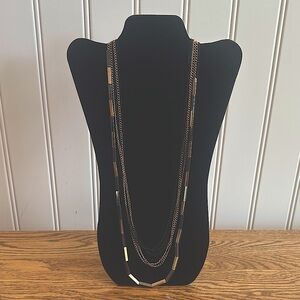 Elegant Multi-Layered Necklace.  30 inches long.